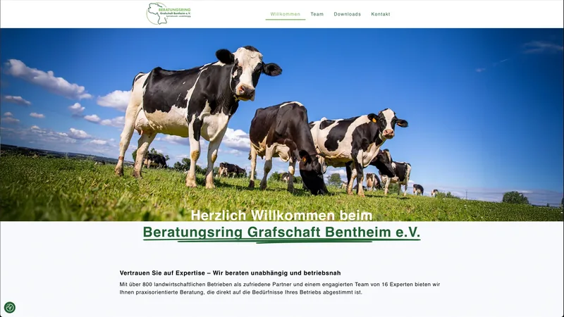 Website Beratungsring Grafschaft Bentheim, Landwirtschaftliche Beratung · Neuenhaus