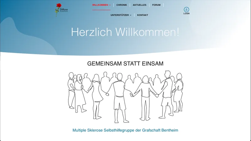 Website DiRose, MS-Selbsthilfegruppe · Nordhorn
