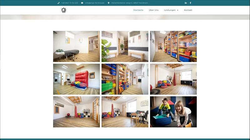 Website Praxis Petra Ferreira, Ergotherapie und Osteopathie · Nordhorn