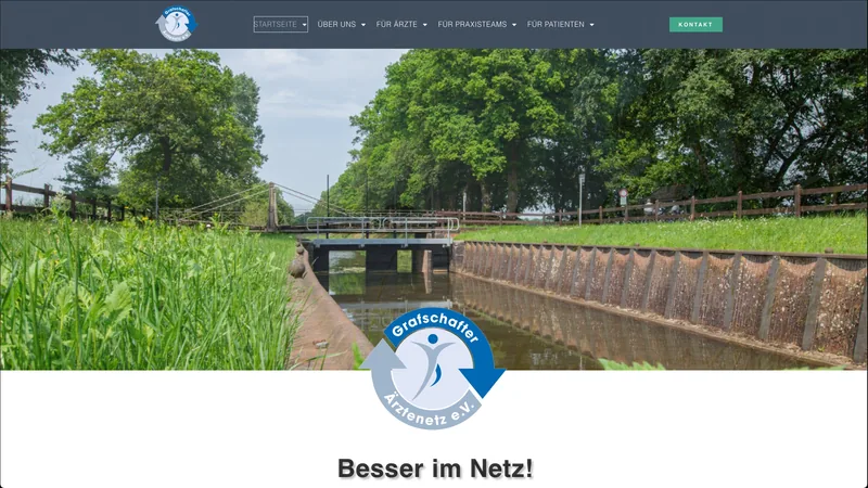 Website Grafschafter Ärztenetz, Haus- und Fachärzte im Verbund · Nordhorn