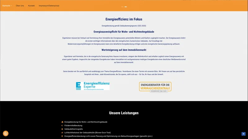 Website IBE-Nöst, Energieberatung und Thermografie · Emlichheim