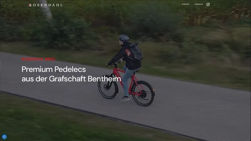 Website Rosendahl Bikes, Premium-Pedelecs · Nordhorn